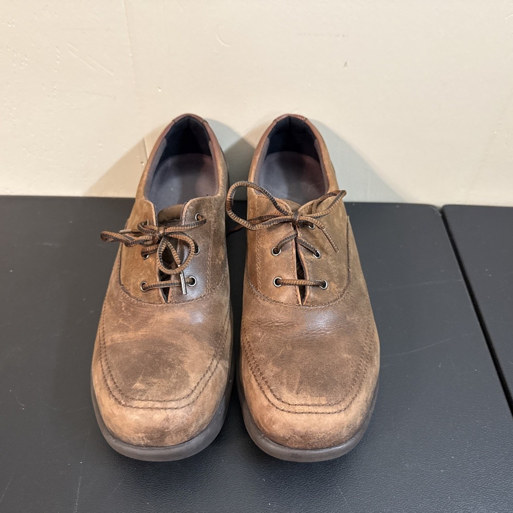 Worx by Red Wing Womens 9.5 M Brown Leather Lace-up Work Safety Oxford Shoes New